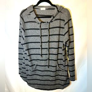 Chic Soul Charcoal-Black Hoodie